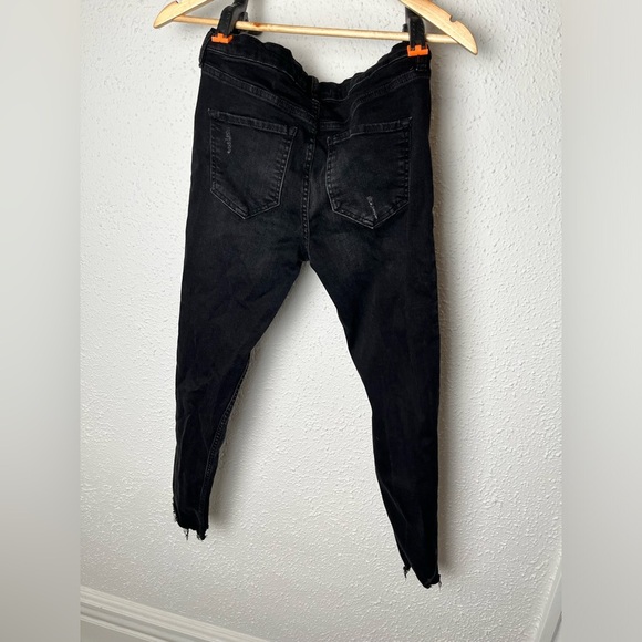 FREE PEOPLE HIGH WAISTED DISTRESSED SKINNY JEANS - Picture 4 of 6